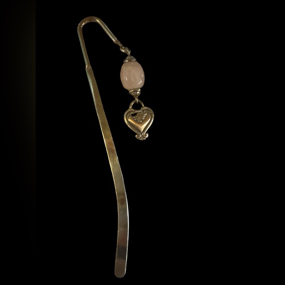 Brighton Silver and Pink Metal Bookmark with Heart Charm - Picture 1 of 4